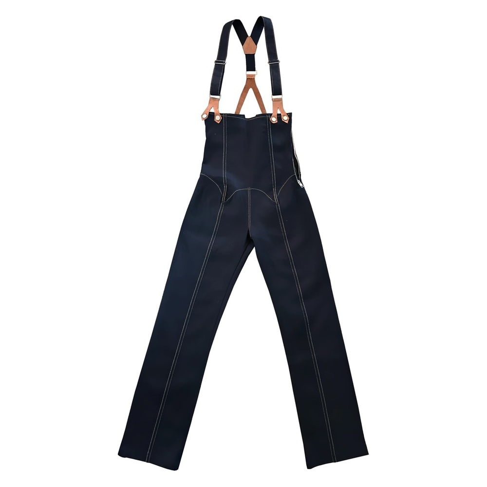 Cowboy High-Waisted Jeans With Detachable Suspenders